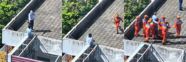黑料正能量 浙江乐清 神秘小仙女跳楼轻生 警察消防员高空生死营救