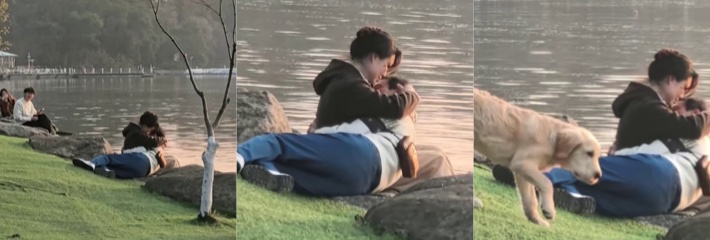小情侣户外狂野吃奶游戏 大庭广众不害怕 激情亲热刺激快感欲火焚身！