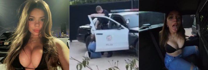 外网疯传 怪不得美国警察死亡率这么高还有人抢着做 爆乳拉丁裔美女被抓 当街下跪口交！