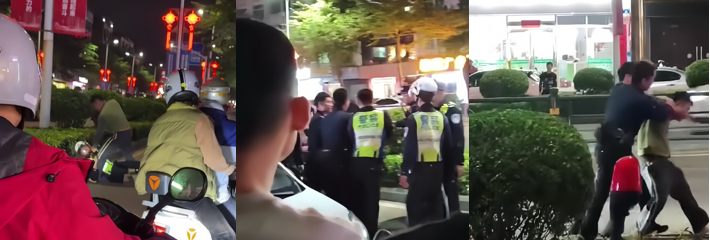 海南男子街头暴打交警 拳拳到肉狂殴致交警倒地不起 哥们铁定要蹲大牢啦！