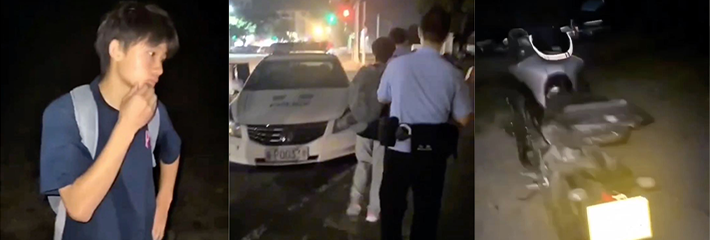 河源城东学校一学生试驾春风SR250后直接开走 车友围堵才将其堵住！
