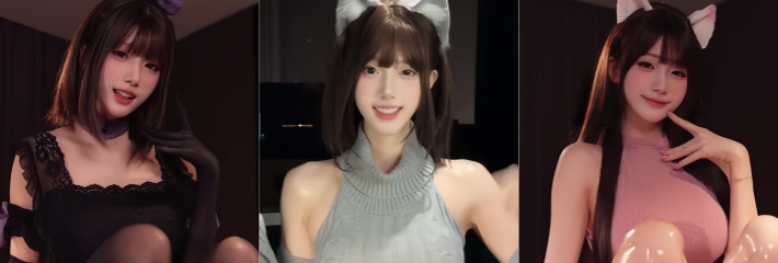 抖音百万粉网红 瑶瑶同学 情趣内衣COS换装跳舞合集 性感兔娘妖娆至极！