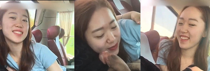韩国小美女 公交车上给男朋友吃鸡吧 主打俩个字 刺激!