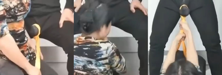 猎奇视频 金鸡独立荡秋千 教练我想学这个 女的看样子要激动坏了 待会肯定要大战！