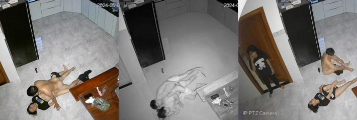 社死瞬间 老夫妻寻求刺激在厨房做爱 被上厕所的女儿坏了好事