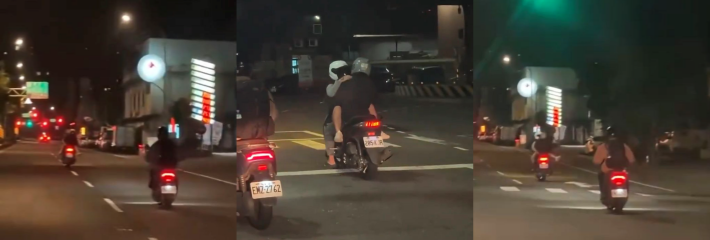 社媒疯传 情侣骑摩托车竟现机车便当 女子反坐在男骑士身前 画面曝光引热议！