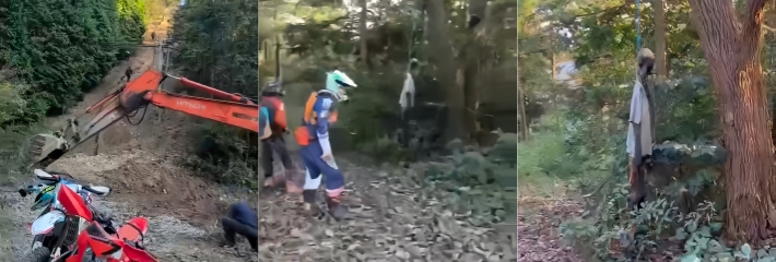 四明山深处惊现一具吊干尸，尸体已高度干瘪，仅剩骨架，疑似死亡数月之久！