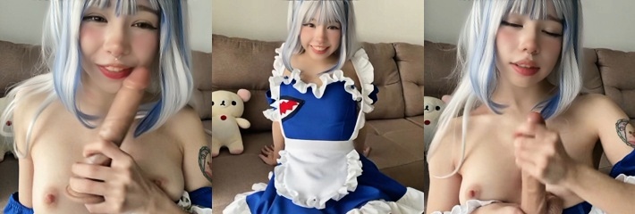 onlyfans欧美女神 DreamyMoo COS鲨鲨套装拍摄自慰视频