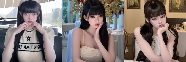 抖音500w粉魅魔网红 KE08郑想吃糖 AI换脸高冷女神秒变舔精母狗！