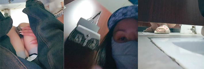 离谱到家了 天生骚货圣体 躲在女厕所里直播 大秀骚逼!