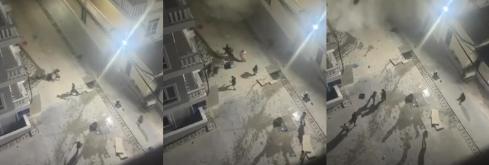 西港园区狗推当街暴走！一拳KO保安后被群殴血溅当场 画面触目惊心 堪称动作大片
