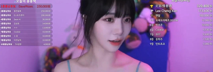 来自中国榜一大哥的实力直接拿下韩国妹！直播互动两眼直盯美女主播！