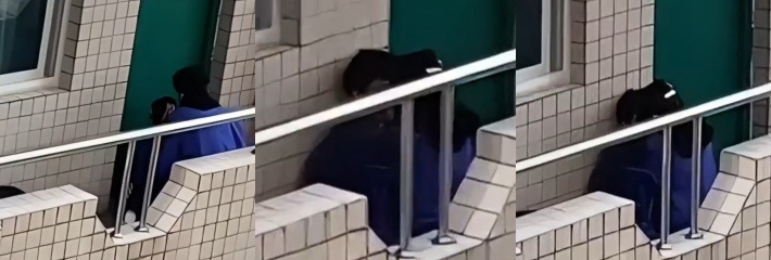 四川广元核工业职业技术学院 小情侣走廊啪啪啪！