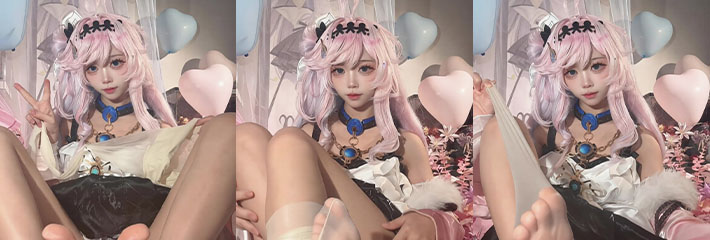 白栎Shirly与达妮娅白丝玉足cosplay 模拟足交性爱挑逗 粉嫩长发萝莉反差大秀