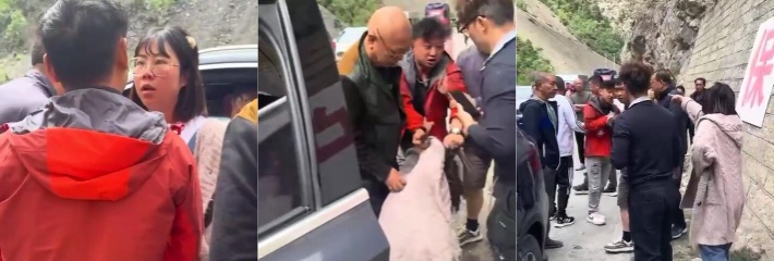 318国道懦弱老公看着媳妇挨打后续 打人红衣男子赔偿加拘留