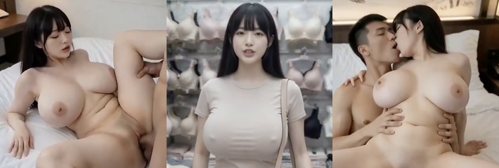 精品AI短剧《试衣间里的故事》第八集 巨乳女顾客找店员打分手炮 火力全开高潮不断