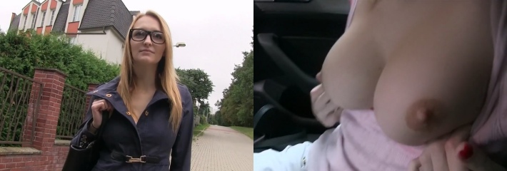 捷克街头搭讪 搭讪到了一位超级性感的眼镜学生妹妹 这是我花钱看过的最美的乳房！
