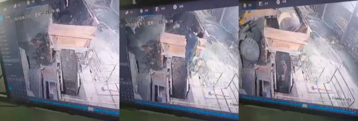矿上违规作业 直接被活埋碾碎 小伙都来不及喊救命 挖掘机难道看不到人吗？