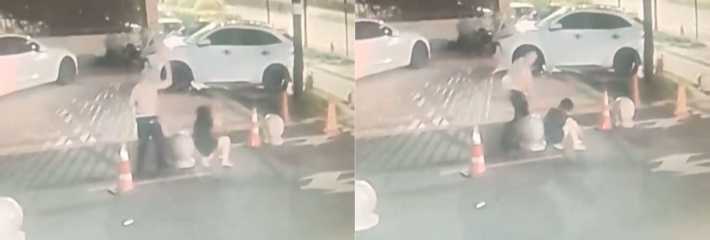 浙江杭州映翠雅苑小区发生无差别砍人事件 受害者坐石墩上玩手机 直接就连砍10刀！