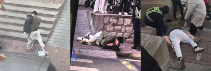 山东中医药大学 男的出轨把女朋友按在地上亲 求原谅！女的说：别用你那给别人口交的嘴巴亲我，我嫌它臭