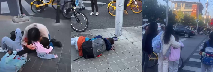 海淀区万泉庄路和万柳中路交叉口附近唐某持刀伤人致5人受伤 现场一片狼藉！
