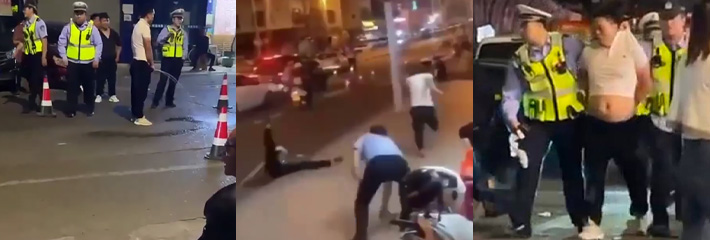 逆天小伙酒驾被抓表演当街撒尿 眼看时机到了当着一堆警察的面撒腿就跑 真是太搞笑了