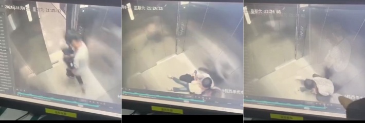 江西景德镇，网友发视频称乐平一小区内男孩电梯内将小女孩捂嘴控制抱走！被抓后写保证书就被放出