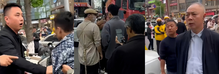 重庆龙城国际红绿灯路口突发猛烈车祸 白色小车狂冲人群碎片满地惨状惊人