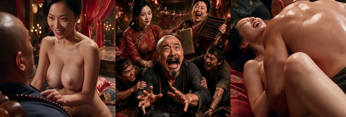 AI成人短剧 重生之我是少林大神棍 EP4-5 青楼失身 方丈轮流征服女施主
