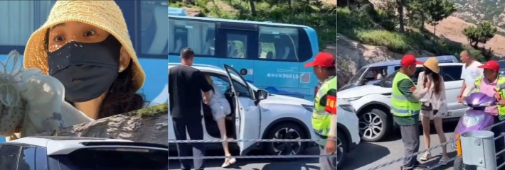 尊敬的女权大人不需要讲理 山东青岛小仙女开路虎逆行还要强行插队未成功 怒怼对车男子还掌掴男子！