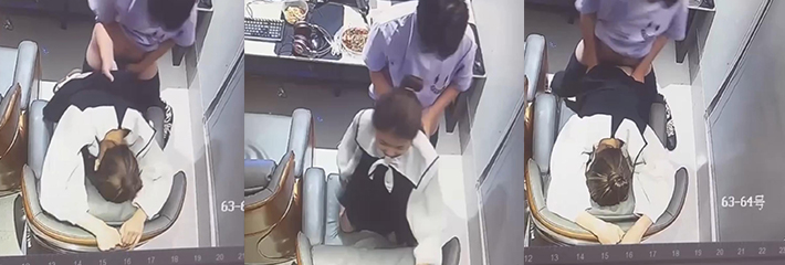 四川德阳网吧大瓜 网吧服务员和客人 工作之余享受身体带来的快乐!