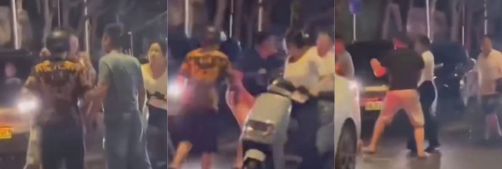 街头格斗1v3逆转惊心动魄 高手单挑三人组 本以为轻松碾压却遭老婆意外阻击后局势瞬间大反转
