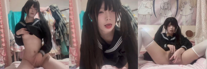 双马尾水手服精神小妹 居家大尺度自拍 非常嫩的馒头奶 玻璃瓶自慰浪叫超诱人