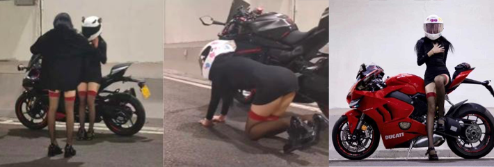 逆天小仙女 管不住下半身 借车拍照 竟然在车上流一座白带！有心男士还去闻闻