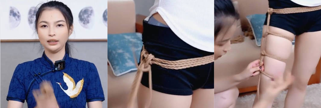 BDSM的绳和艺术吊缚入门基础胯缚的捆绑方法教学 王竹子女神再次亲身讲解经验！
