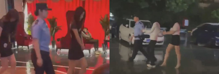 17号晚上杭州大规模扫黄 小仙女排排站被带走 不知道有没有瓜友被抓进去！