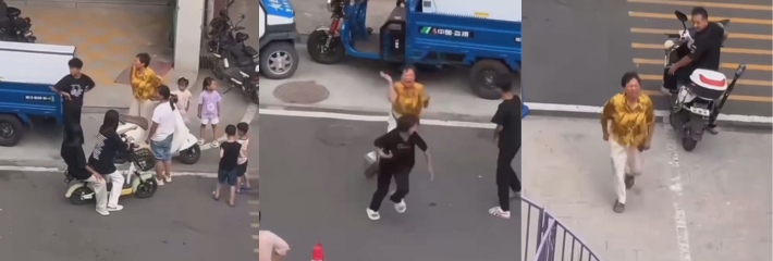 国家非物质文化遗产之大妈用魔法攻击打的小公主落荒而逃 现场实拍笑到肚子疼！