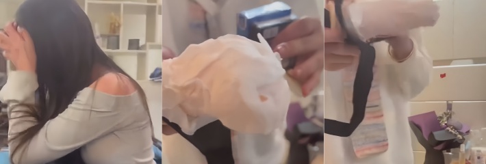 少女怀春 朋友赠送的假屌阳具被父母当场抓包 超羞耻现场！