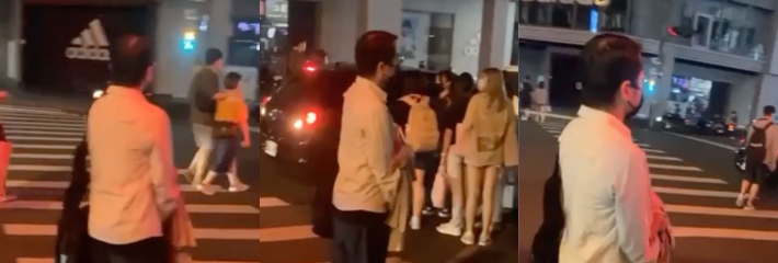 台湾台中国立一中科技大学的四眼仔当街看着美女打飞机 当场被人拍摄曝光记录全程！