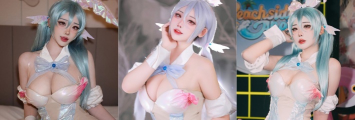 上海BW漫展白丝兔女郎装扮 韩国极品女模特Coser YaSal 因尺度过大无条件配合粉丝拍摄惹争议！