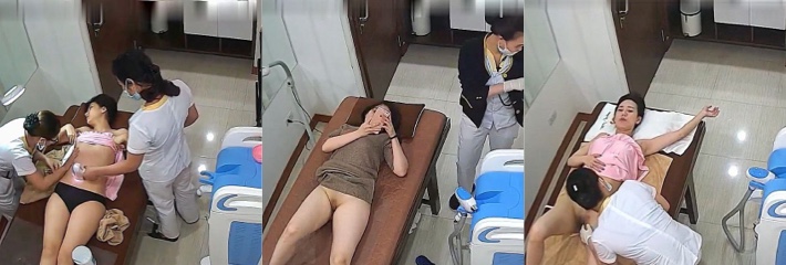 黑客破解美容院监控偷窥盗摄 四个小少妇刮毛全过程 两位阴部剃毛 极致享受撩人春光!