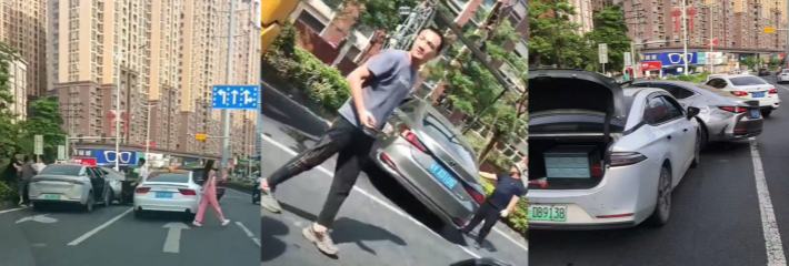 喝酒还敢这么嚣张 碰到关系户了这是 酒驾嚣张男红绿灯挑衅 殴打前车司机！