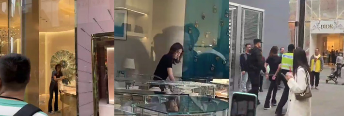 成都太古里奢侈品tiffany店被砸 竟是小仙女因为妈妈不给买发脾气 警察可不会惯着你