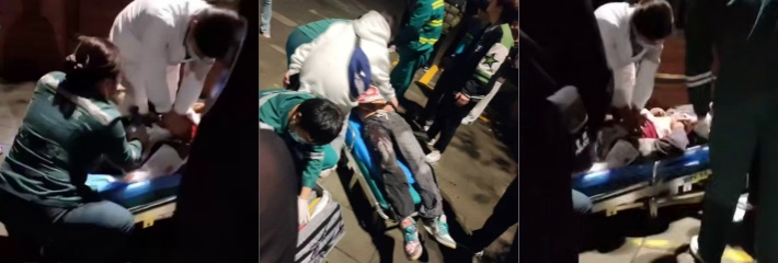 自贡市富顺县精神小伙当街持械斗殴 导致一死一重伤 现场急救镜头曝光！