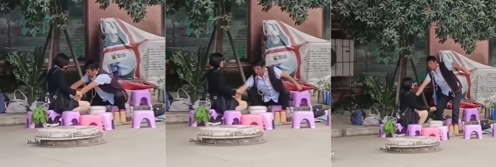 小仙女自愿被公园算命大师揉胸扣逼 算命大师是如何哄骗小仙女的呢？全程炸裂