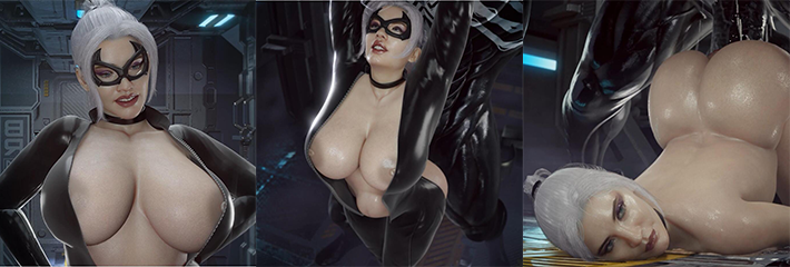 漫威猫女角色被无情后入爆操 欧美动画作者X3D顶级色情动画 3A画面让人看的身临其境！