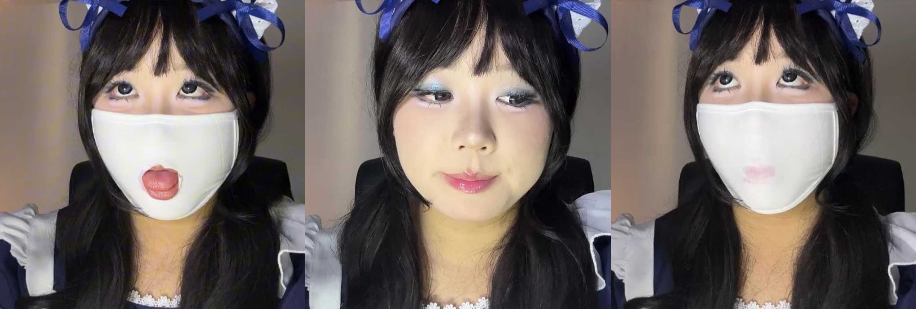 ASMR福利 蓝发双马尾女仆 极致玩舌勾引 让人欲罢不能