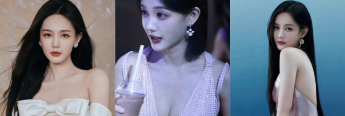 当红女明星 李一桐 机场身着绿色深V吊带裙 积极跟粉丝们互动险走光 好在工作人员提醒