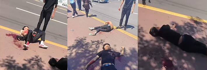 甘肃平凉五中高三学生街头刀战 1V5社会小混混 1死1伤3逃 战绩可查！