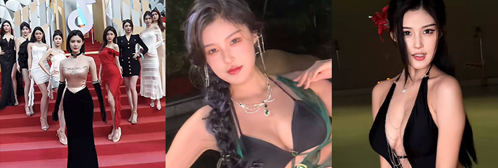 抖音顶级车模 程儿 走光视频流出 车展现场裙底内裤一览无余 还有不慎露点哦！